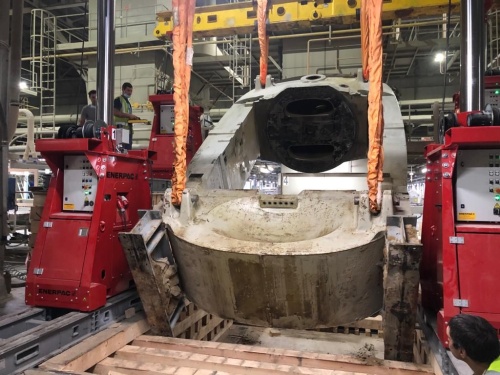 Работы по замене корпуса и гидроцилиндра пресса