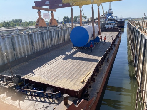 Выгрузка КТГ на причале