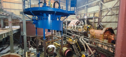 Монтаж печи реактивации и гидроциклонной установки