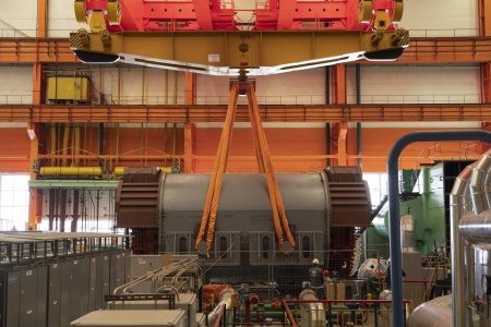 A new generator stator was installed in a regular place.