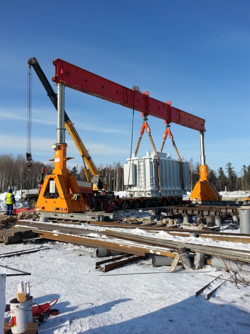 Transportation of heavy power equipment