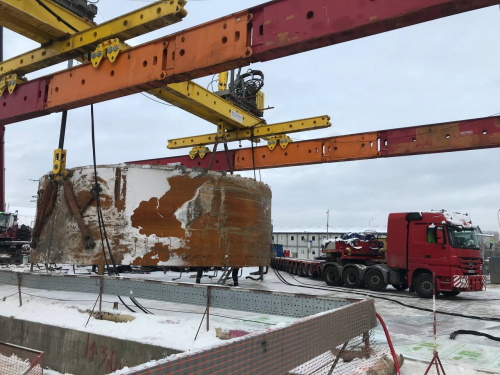 Подъём частей ТПМК