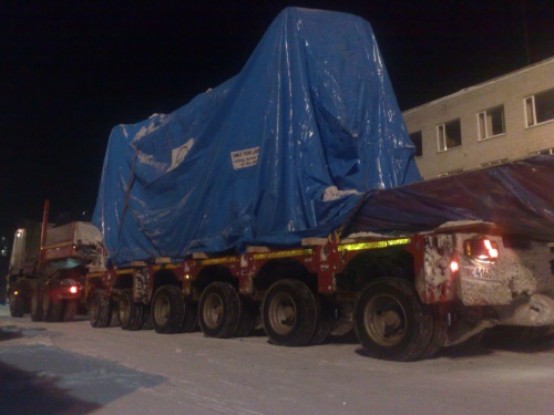 Transportation of diesel generators to the mineral deposit