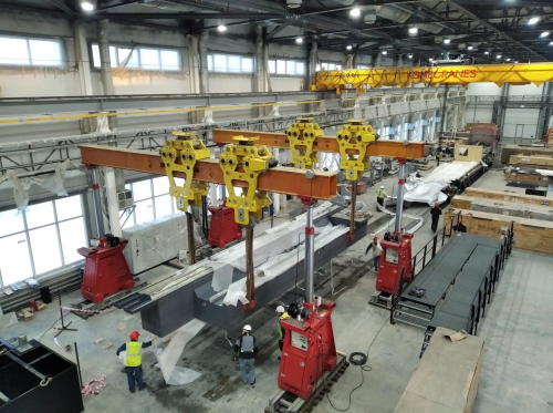 Installation of the roll grinder