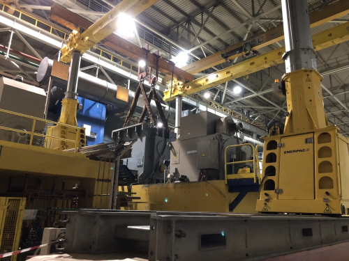 Подъём, перемещение и монтаж редуктора