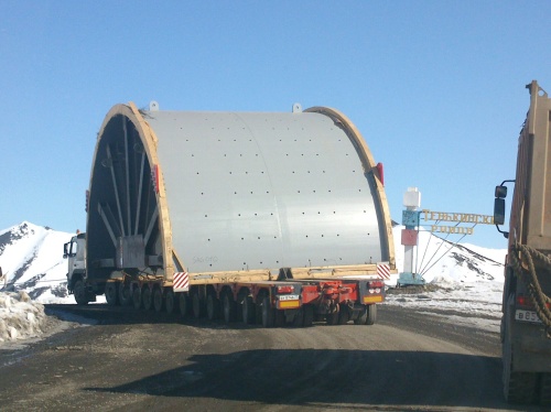 Transportation of the world's largest windmill