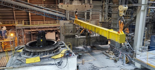 Монтаж опорно-поворотного подшипника