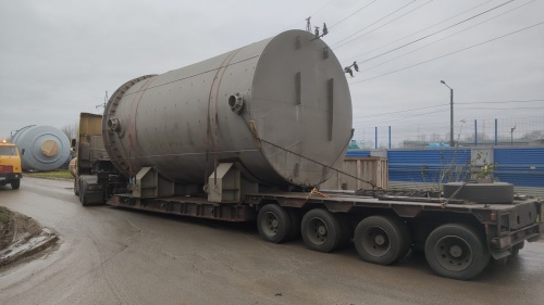 Transportation and unloading of the heat exchanger