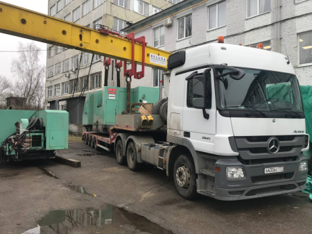 Relocation and installation in the project position of 11 units of pressing equipment weighing from 5 to 65 tons, delivered from Kazakhstan